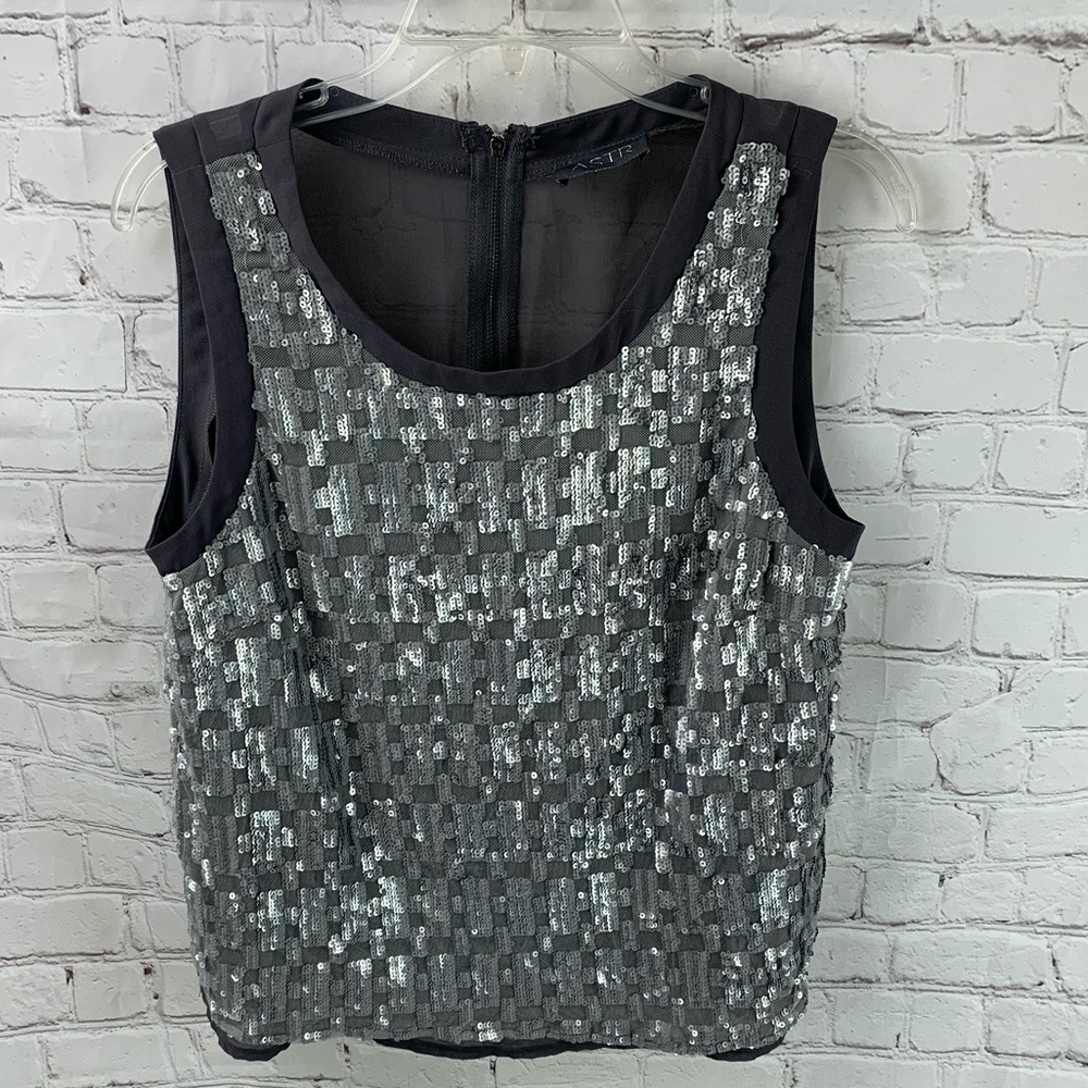 Astr Pattern Sequins Tank Top - image 2